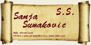 Sanja Šumaković vizit kartica